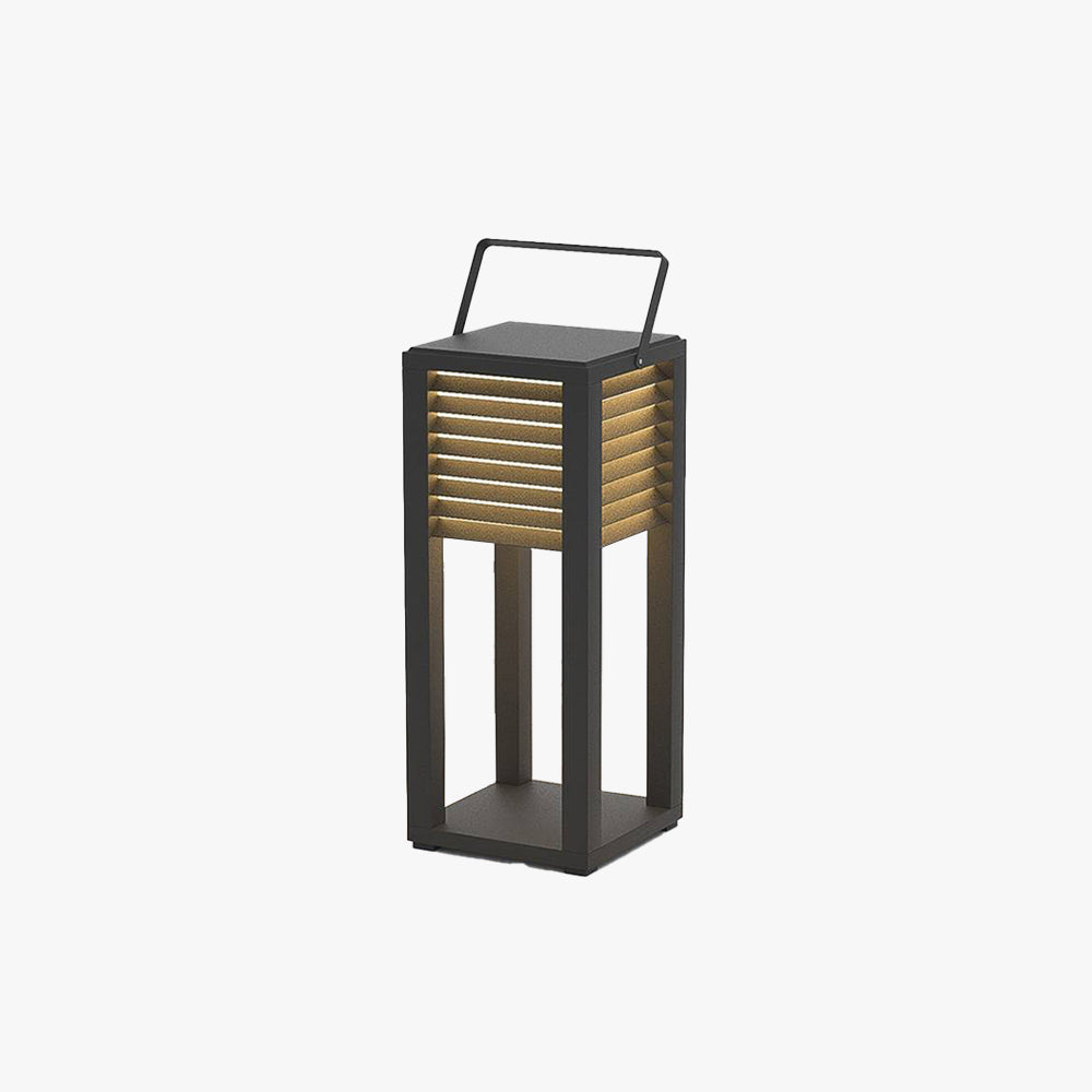 Ray Modern LED Außenstehleuchte Solar Schwarz Garten/Terrasse Metall Acryl