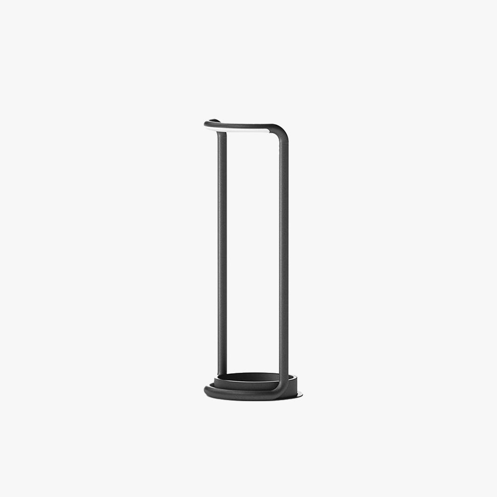 Ray Modern rechteckige Solar LED Stehleuchte Außenbereich schwarz Garten/Terrasse Metall Acryl