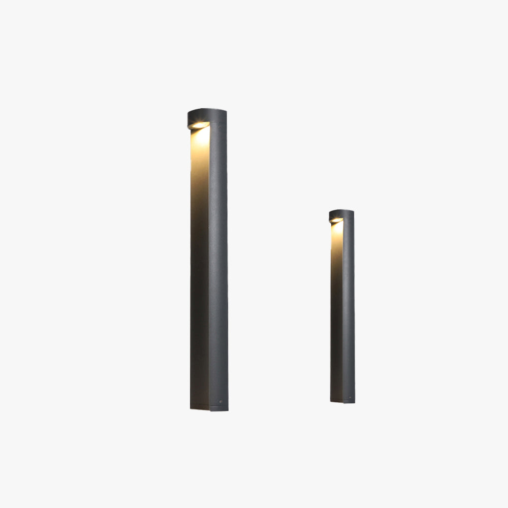 Ray Außen-Pollerleuchte Schwarz, Modern, Metall/Glas