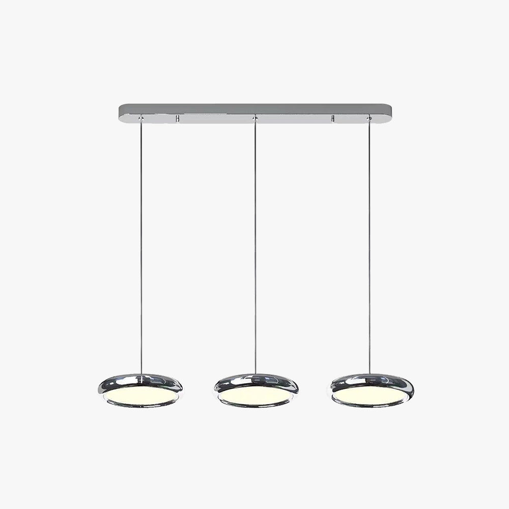 Arisha Modern LED Pendelleuchte Ring Esstisch, 3 Farbe, Metall Acryl