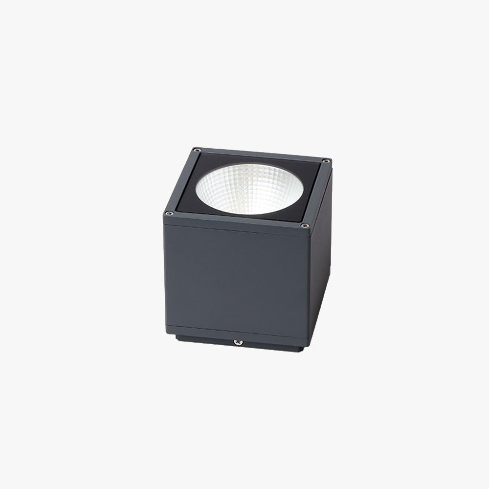 Ray Modern LED Außenleuchte Grau Flur/Garten/Balkon Metall/Glas ∅12CM