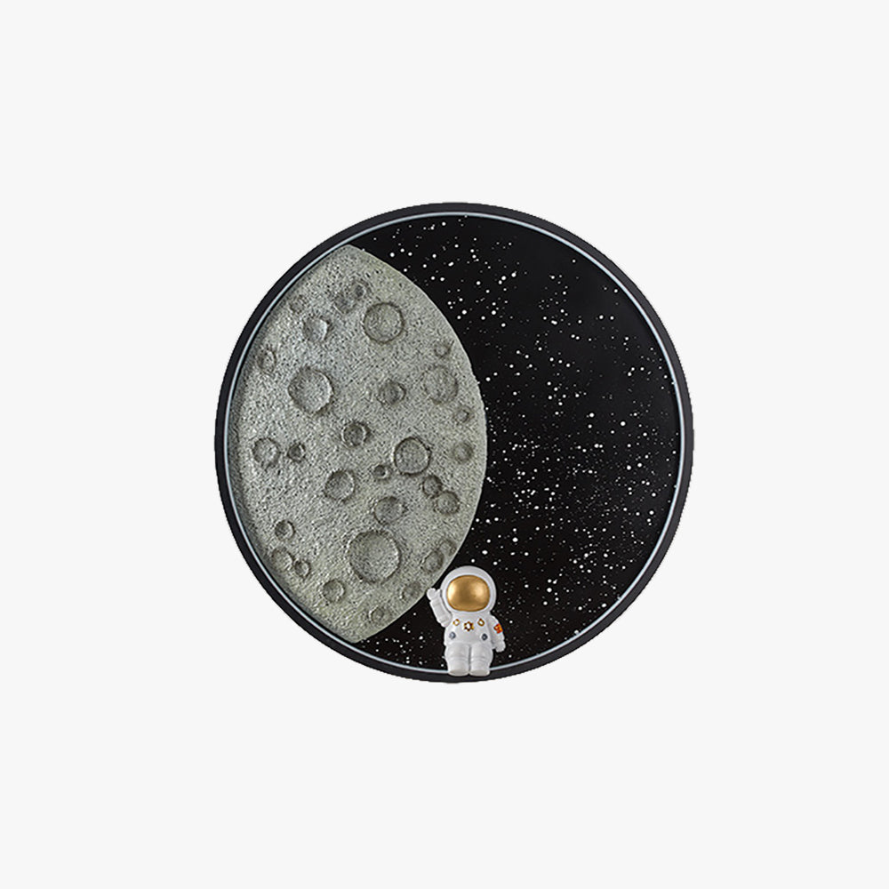 Aria Modern Astronaut Mond LED Wandleuchte Schlaf/Kinderzimmer Innen Metall Dimmbar
