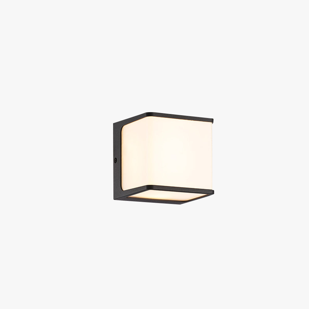 Ray Modern LED Außenwandleuchte Solar Schwarz/Weiß Flur/Balkon Acryl 3 Größen 10CM 15CM 35CM