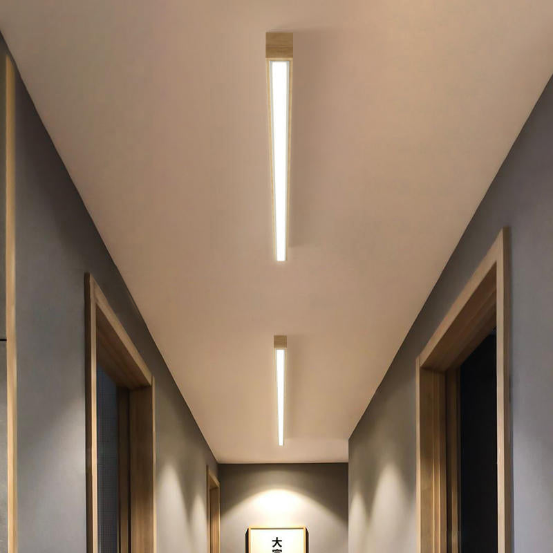 Arisha Modern Linear LED Deckenleuchte Holz Schlaf/Wohnzimmer
