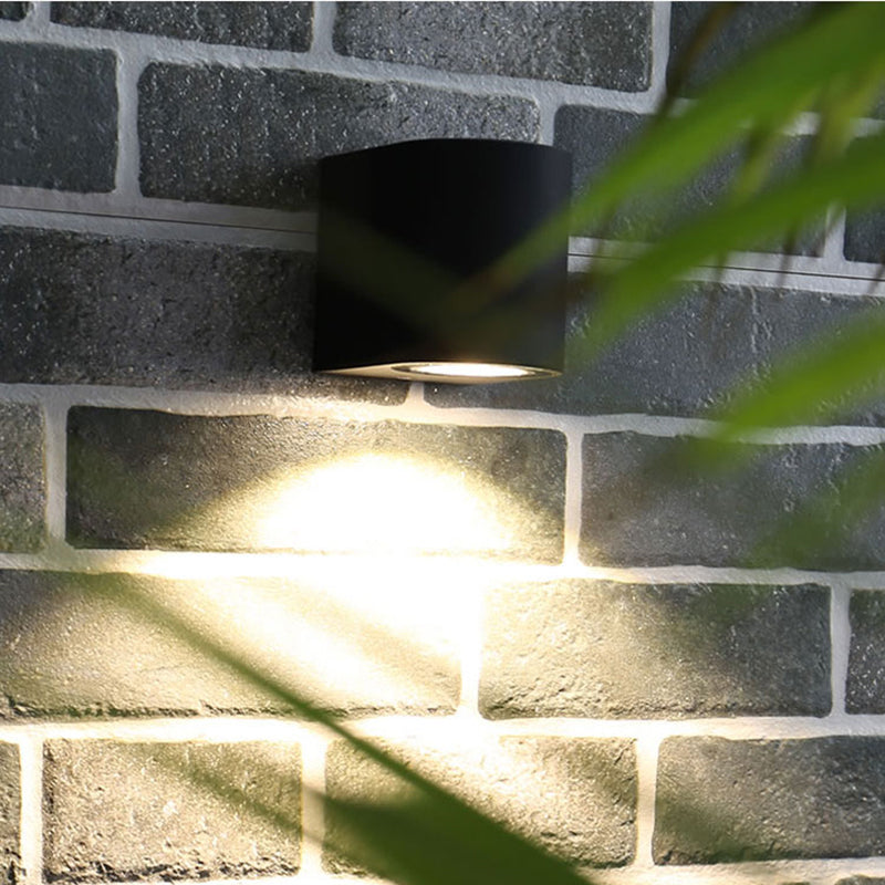 Ray Modern Rechteckige LED Außenwandleuchte Metall Glas Flur Garden
