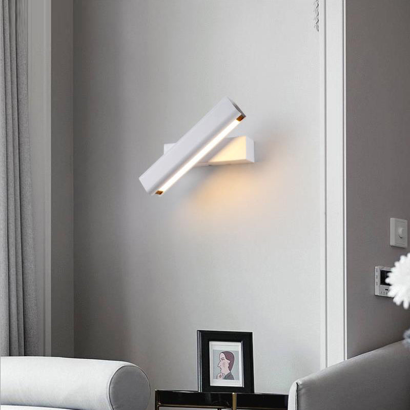 Arisha Modern Modern LED Wandleuchte Innen Drehbar Rechteckig Metall/Holz Wohnzimmer