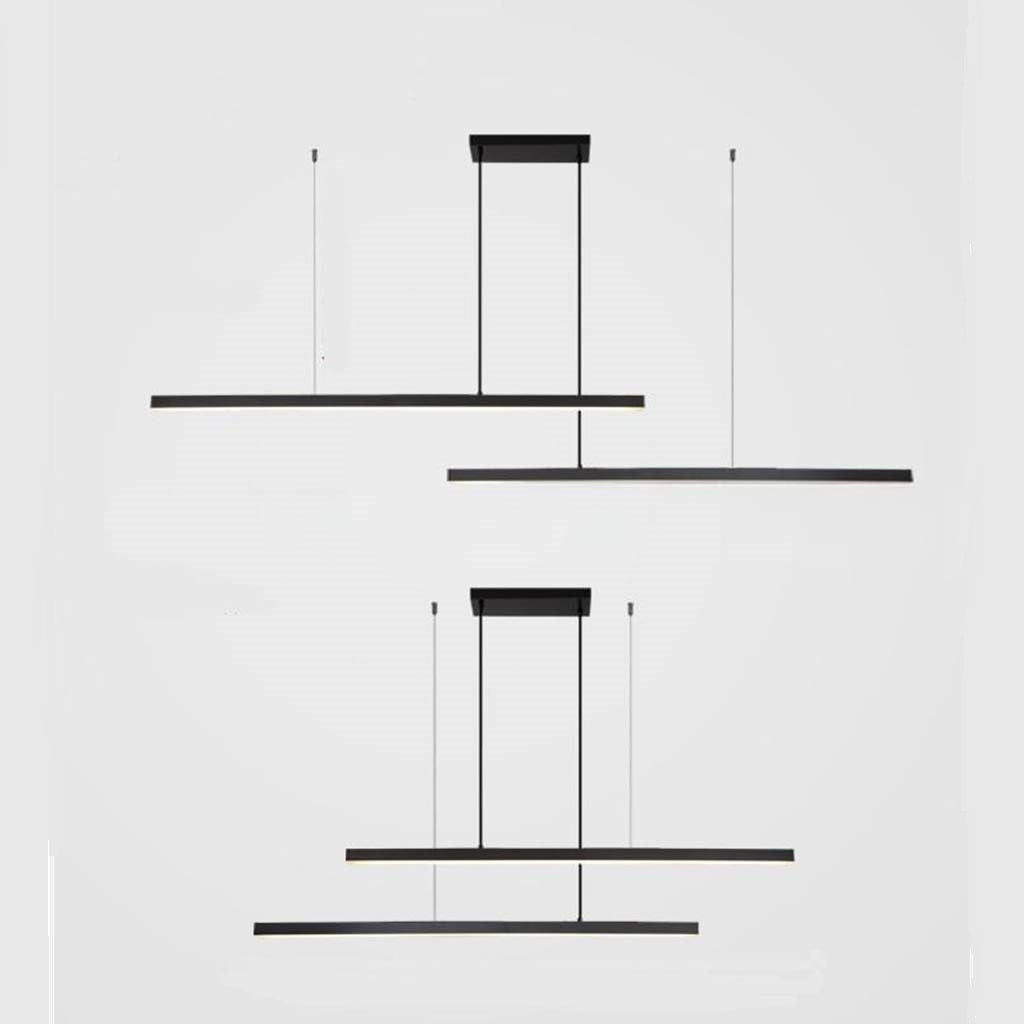 Minimalistische Pendelleuchte in Schwarz und Gold