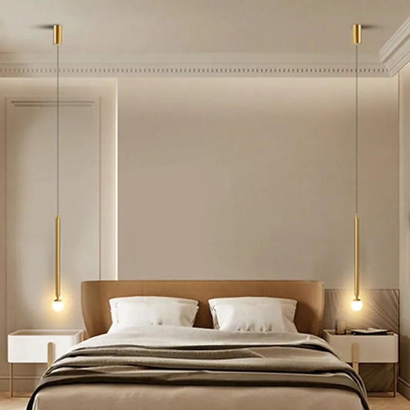 Kristy Nodic Pendelleuchte Schwarz Linear Wohn/Schlafzimmer