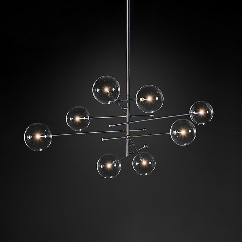 Valentina Luxus  Pendelleuchte Wohnzimmer/Esszimmer Schwarz Glas