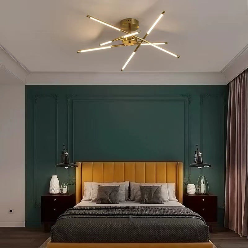 Arisha Modern Linear LED Deckenleuchte Schwarz/Gold Wohn/Schlafzimmer Metall/Acryl Multi-Flammig-Letslighting