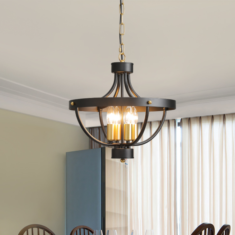 Silva Vintage LED Pendelleuchte Mattschwarzes Metall Esszimmer