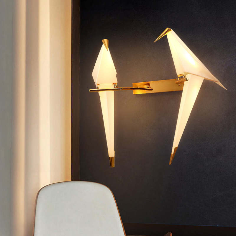 Arisha Design Vogel LED Innenwandleuchte Metall Wohn/Schlafzimmer