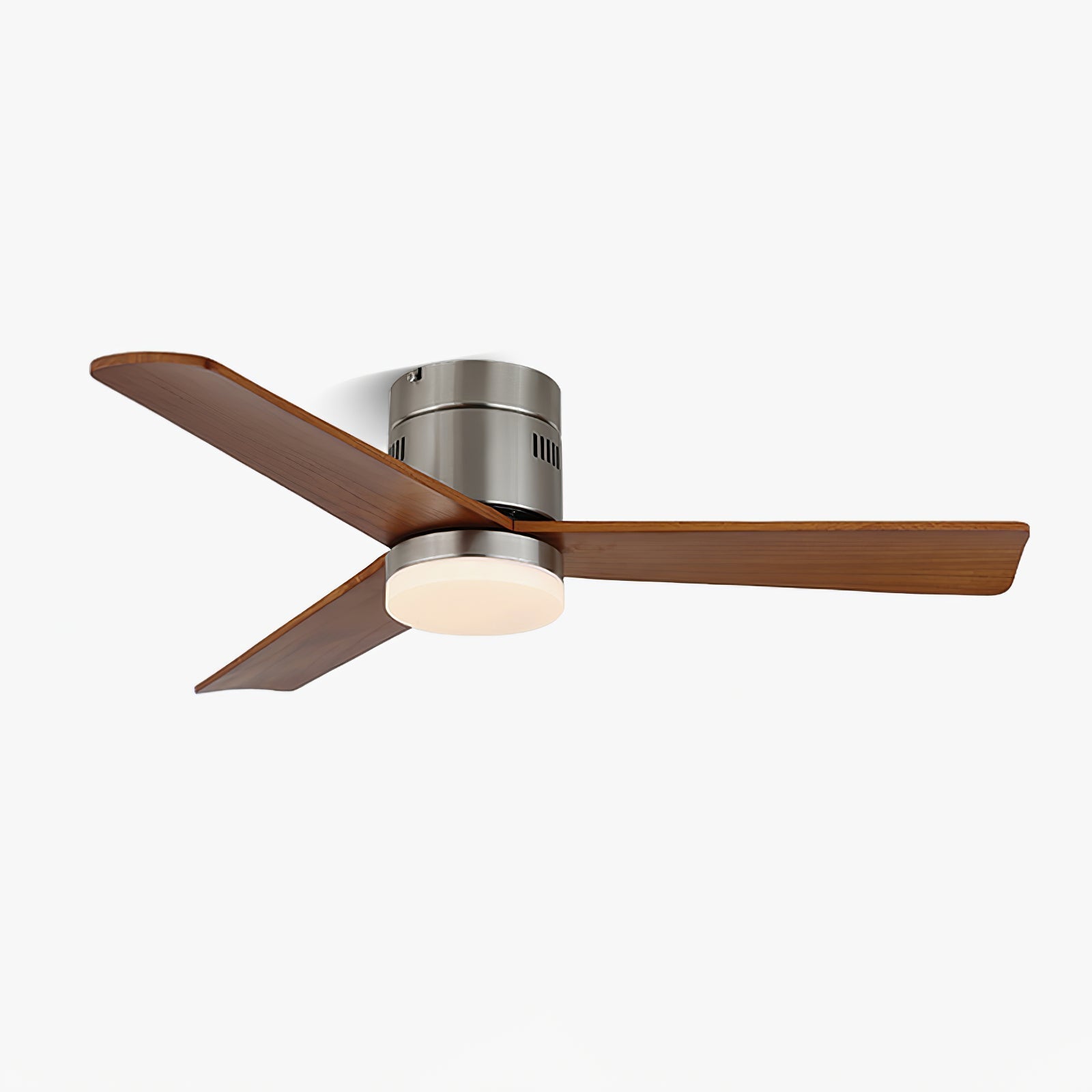 Eris Minimalistischer Holz-Deckenventilator mit Beleuchtung, Holzflügeln und integrierter LED