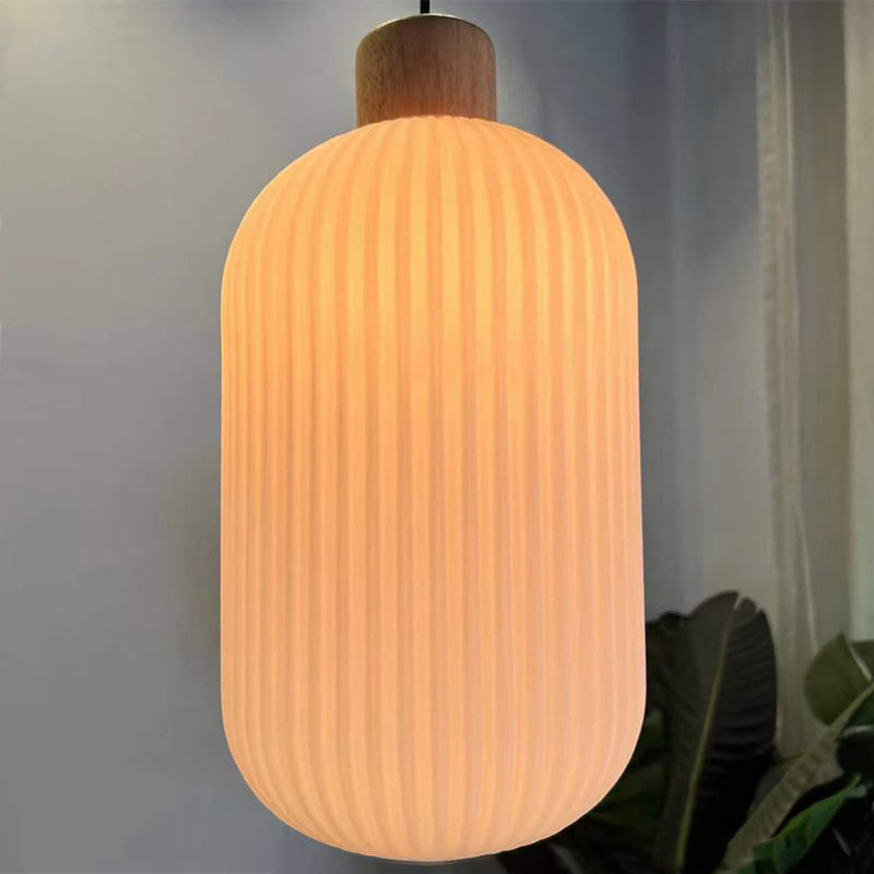 Muto Modern LED Pendelleuchte Weiß 2 Stile Ess/Wohnzimmer Holz/Glas