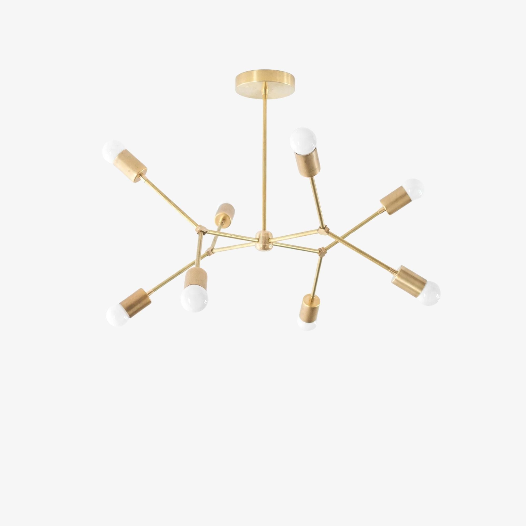Mobilux Line Geometrischer, moderner Kronleuchter – Industrielle Pendelleuchte für das Esszimmer