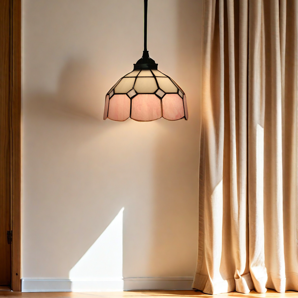 Arisha Kuppel Schatten Europäische Pendelleuchte Buntglas Wohnzimmer