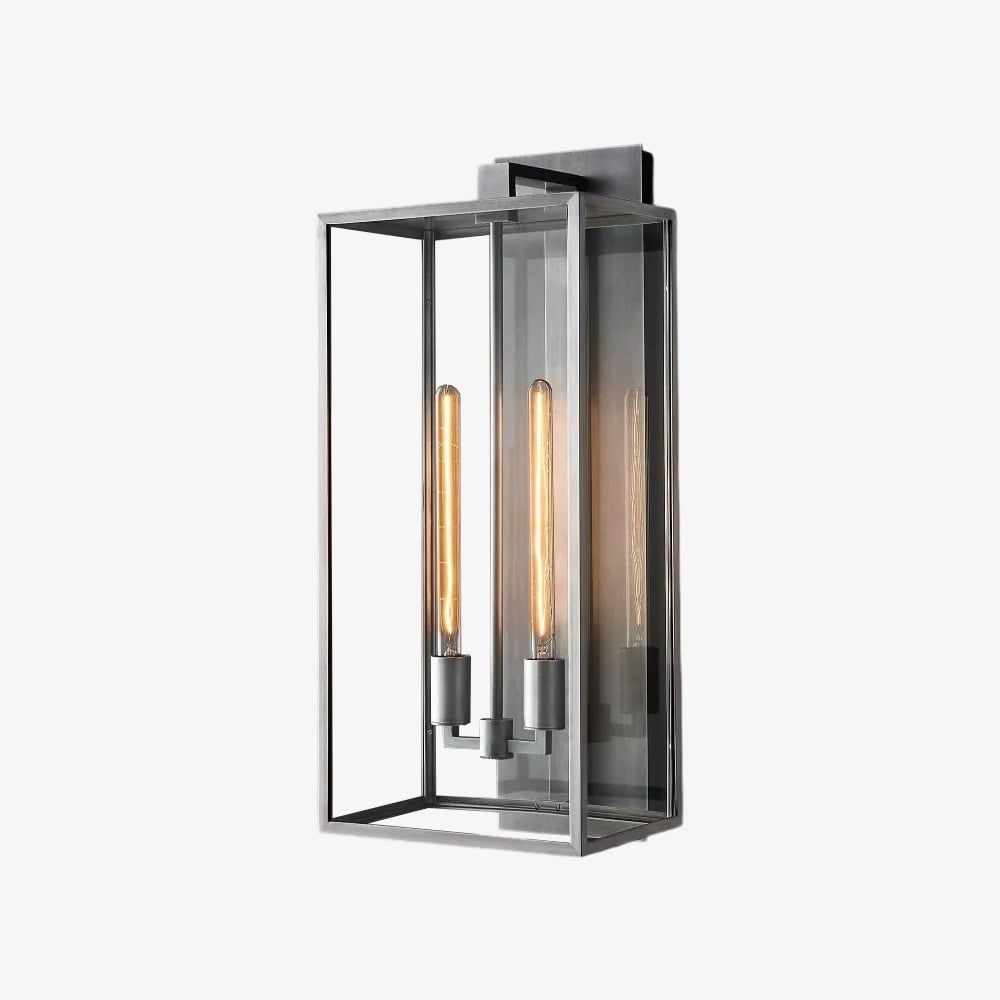 Klassische Beckman Vintage Wandleuchte - Lineares Design aus Stahl und Glas