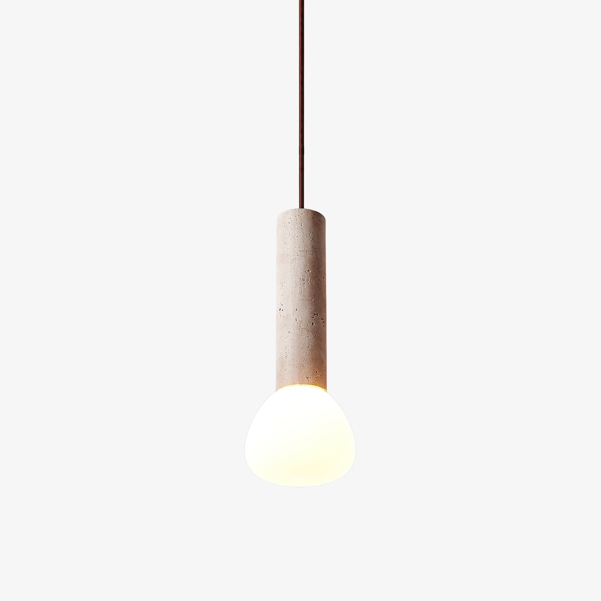 Cicaris Minimalist Travertine Pendant Light - Neutralighting