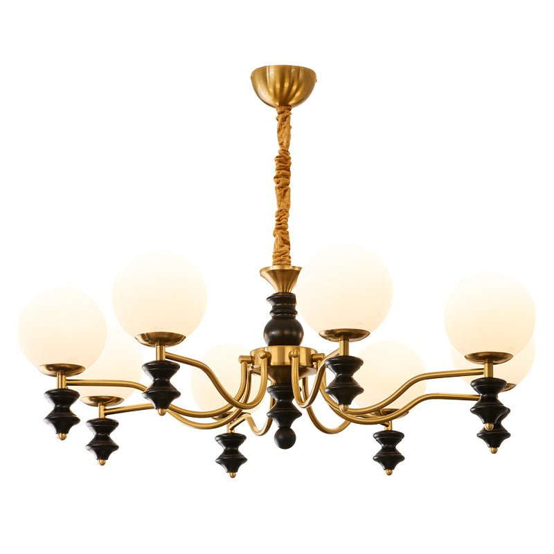 Ordore Traditioneller Eleganter Kronleuchter aus Vintage-Holz-Letslighting