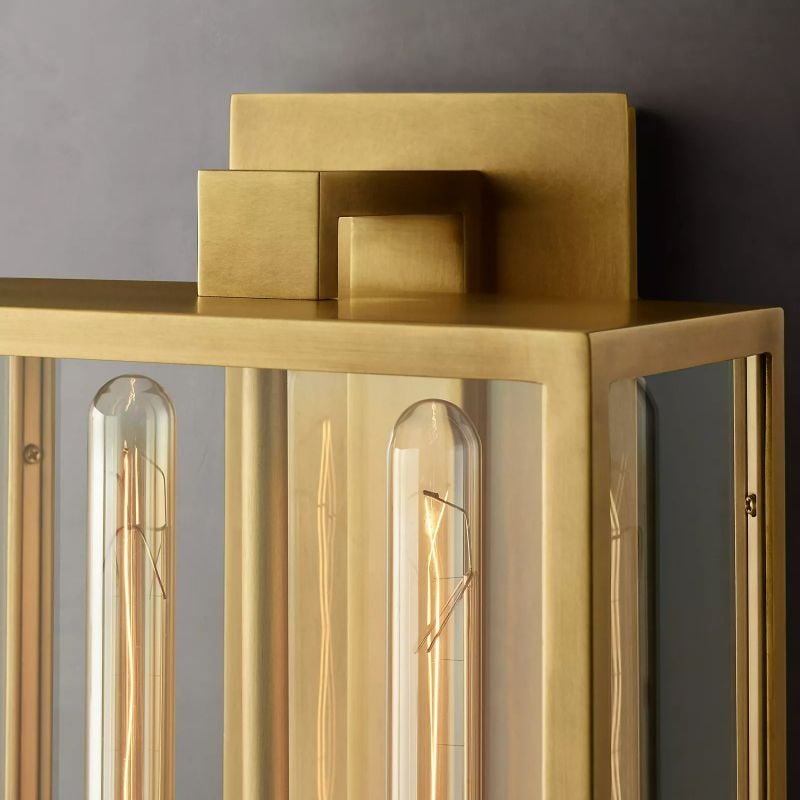 Beckman Wandleuchte, Detail des Wandanschlusses und der Montage.