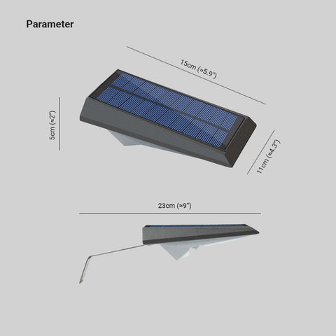 Ray Wasserdichte Solar LED Bewegungssensor Wandleuchte Außenbereich