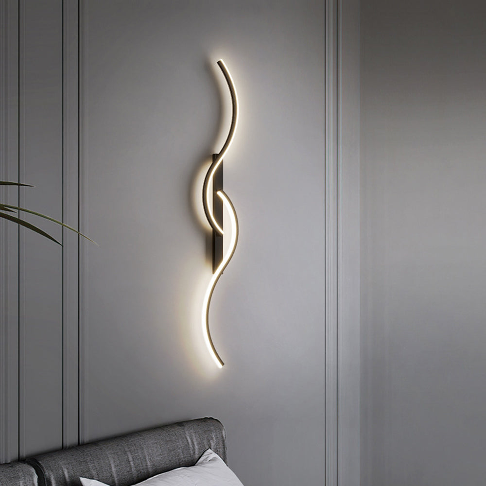 Arisha Modern LED Wandleuchte Innen  Linear Schwarz/Weiß