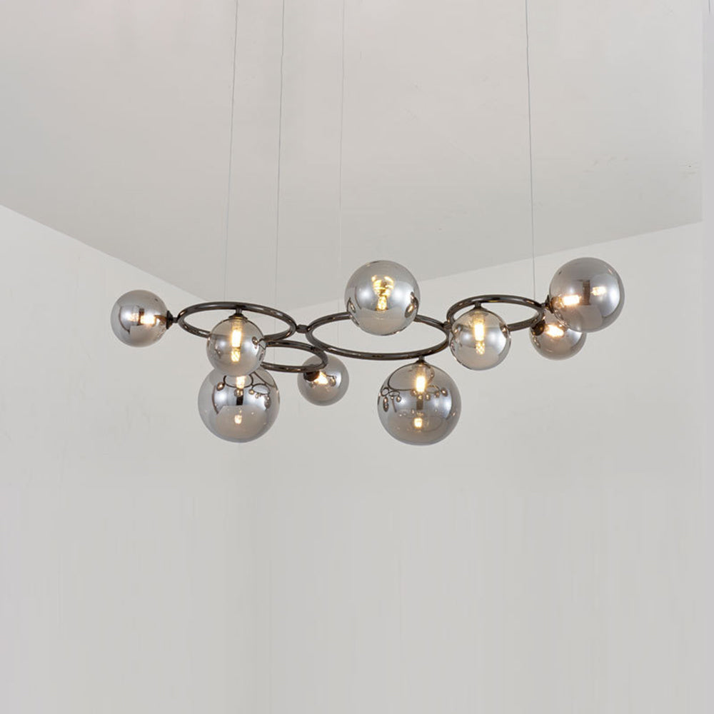 Valentina Pendelleuchte 4 Farbe, Metall & Glas, 5/7/9 Kopf