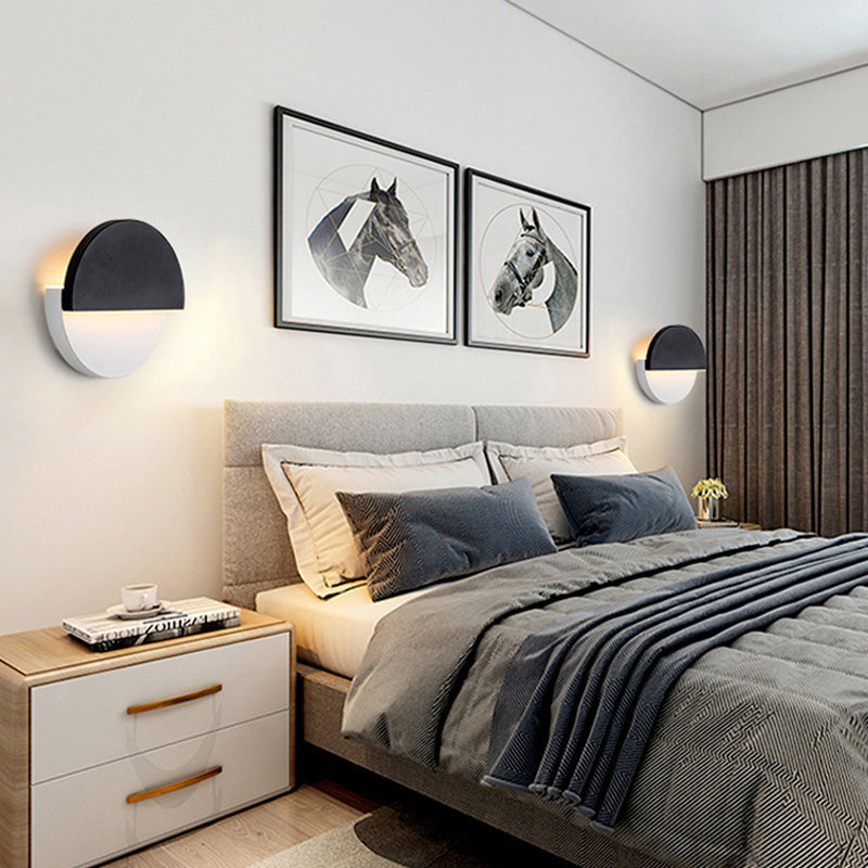 Drehbare Wandleuchte Schwarz/Weiß LED für Schlafzimmer & Wohnzimmer