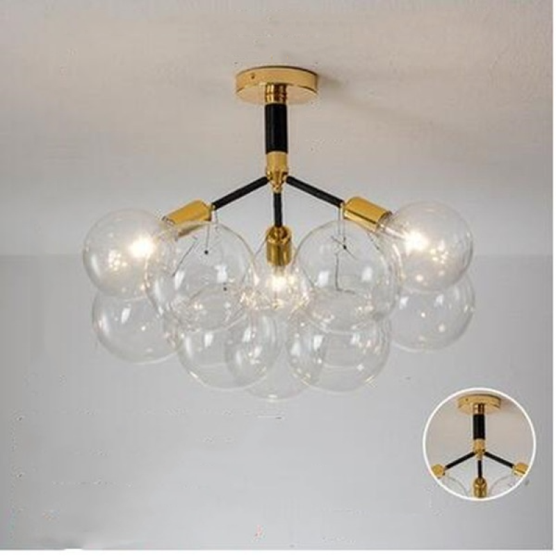 Valentina Nordic Luxury Bubble Pendelleuchte, Weiß/Schwarz/Kaffee