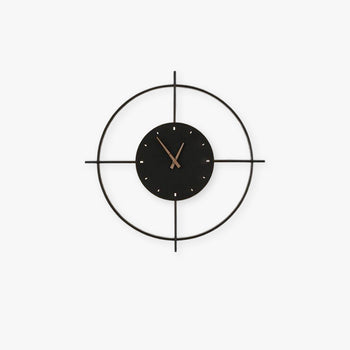 Arisha Modern Wandleuchte, Uhr, Metall, Gold/Schwarz, Wohnzimmer
