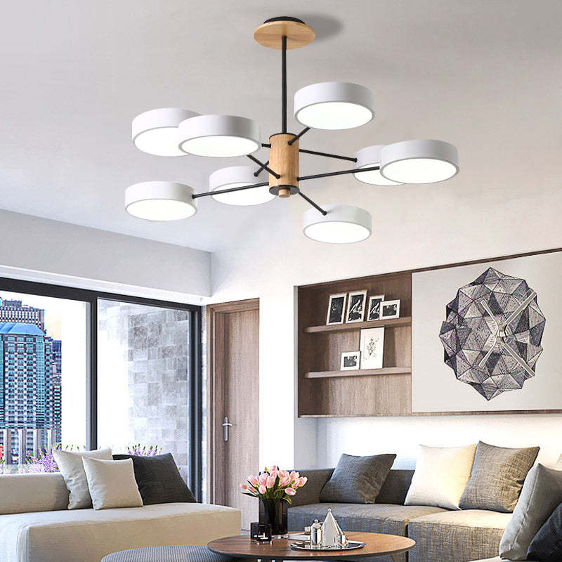 Arisha Modern Kronleuchter Geometrische Wohnzimmer, Metall Holz, 3 Farben-Letslighting