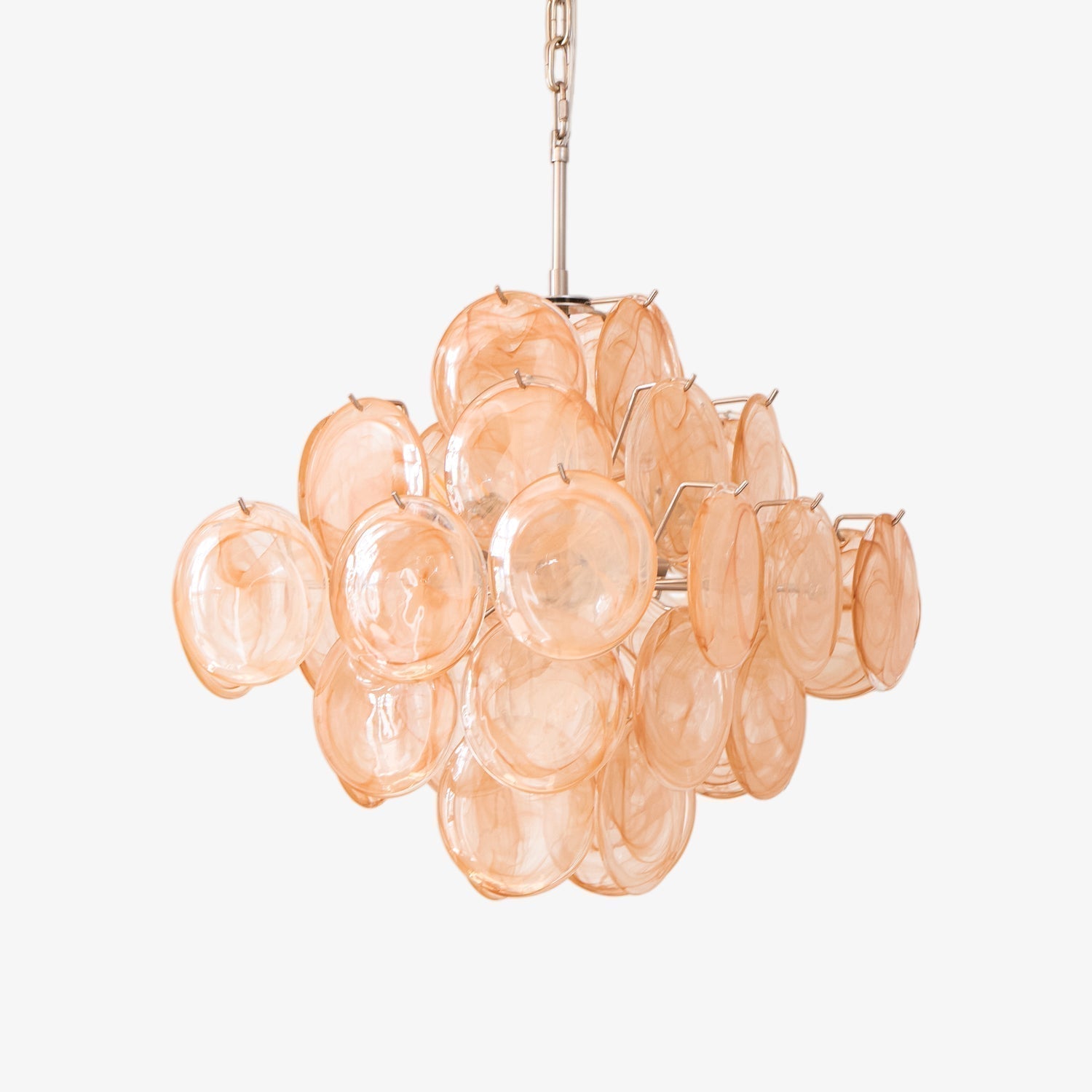 Aurora Chandelier Apricot Murano Glass Disc Layered Artistic - Neutralighting