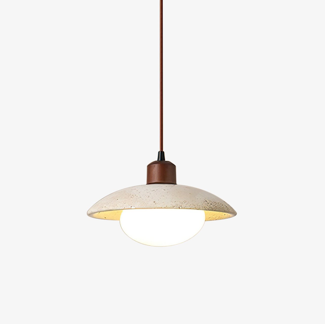 Onorarae Dome-Shade Travertine Pendant Light - Neutralighting