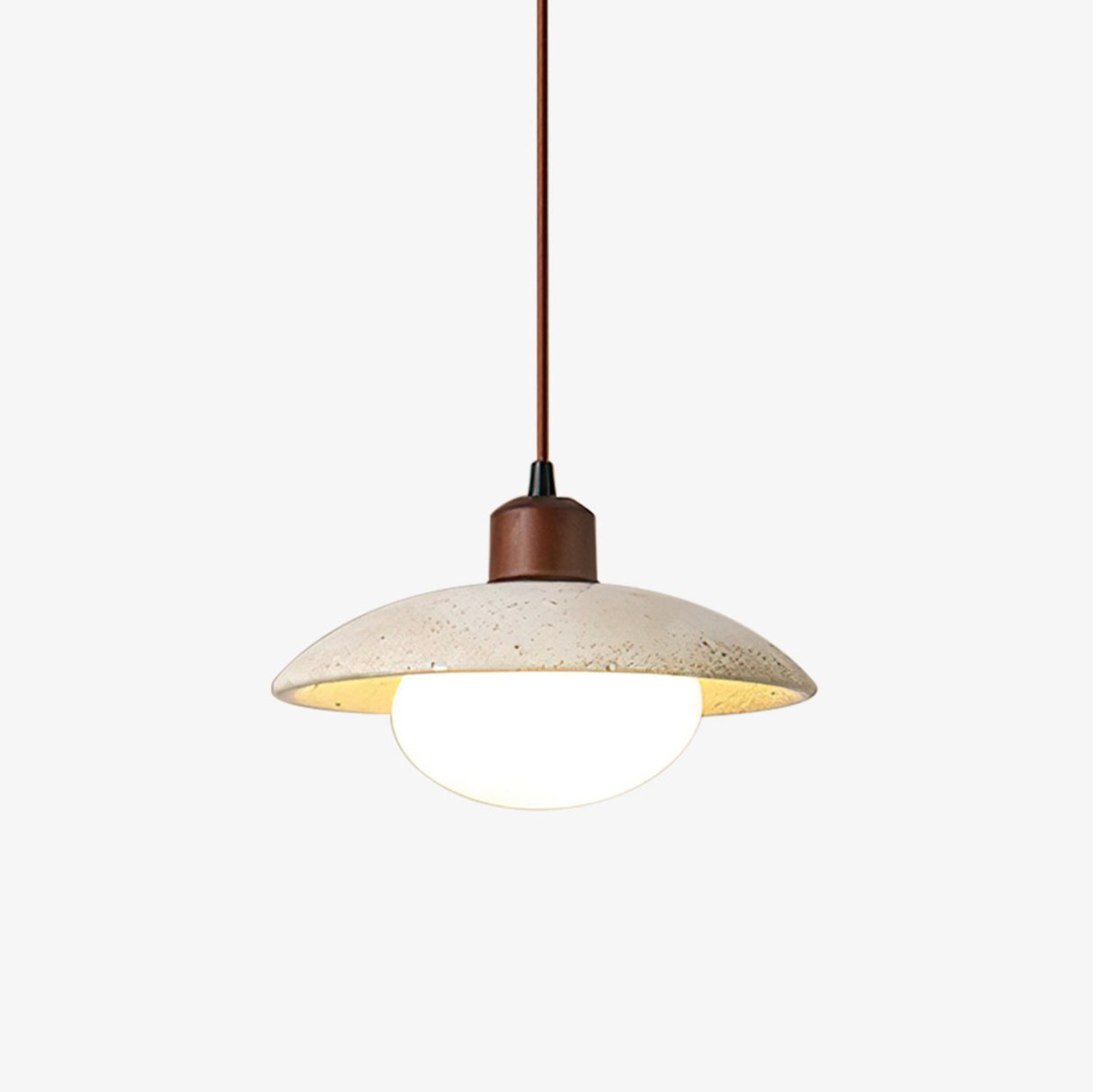 Onorarae Dome-Shade Travertine Pendant Light - Neutralighting