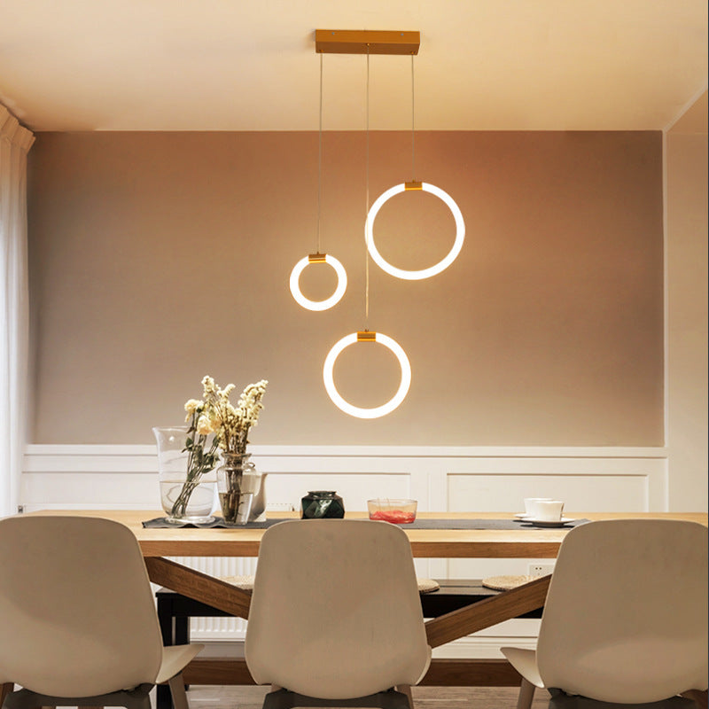 Arisha Moderne LED Pendelleuchte Wohnzimmer/Schlafzimmer Weiß/Gold