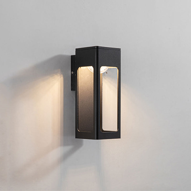Ray Modern LED Außenwandleuchte Schwarz Außen Garten Metall