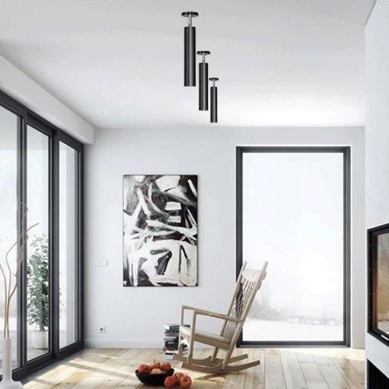 Arisha Modern LED Deckenleuchten Strahler Wohnzimmer, Schwarz Weiß, Metall