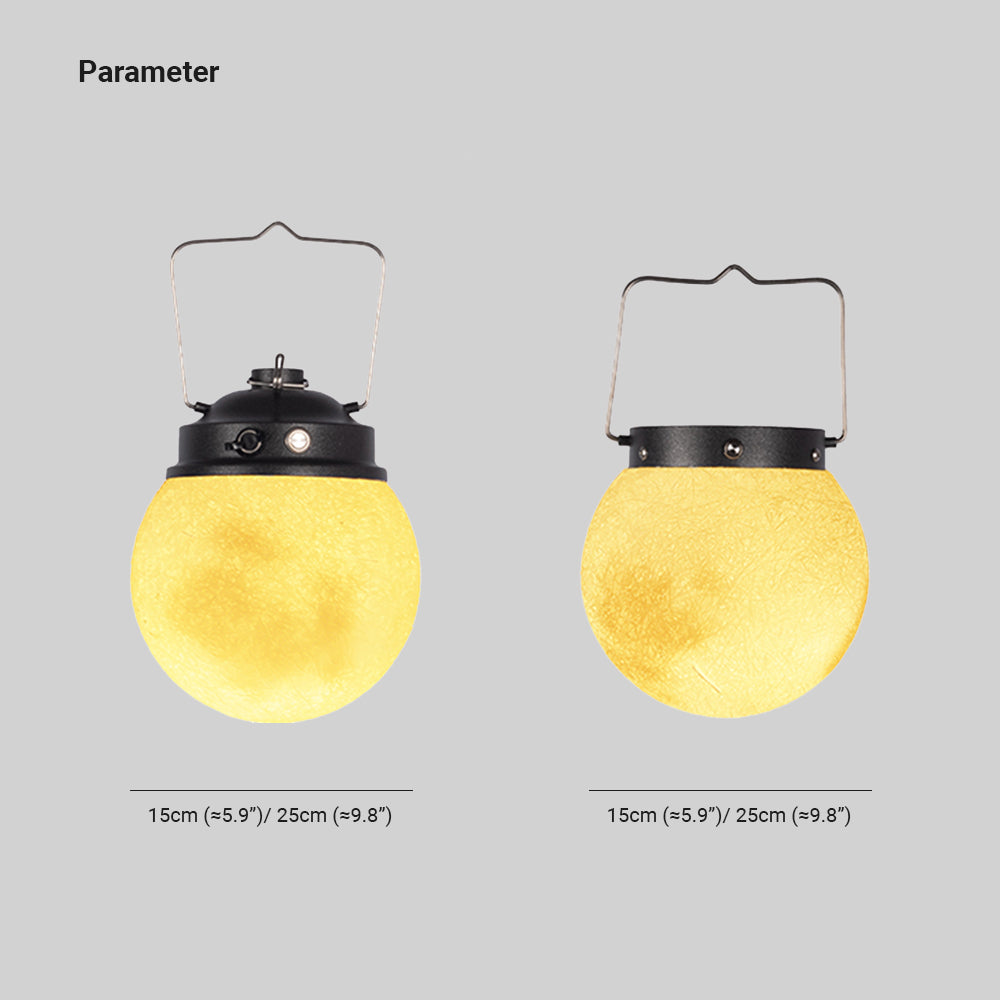 Aria Vintage Mond LED Pendelleuchte Solar Gold Garten/Flur/Balkon Metall Harz Fiberglas 3 Stil
