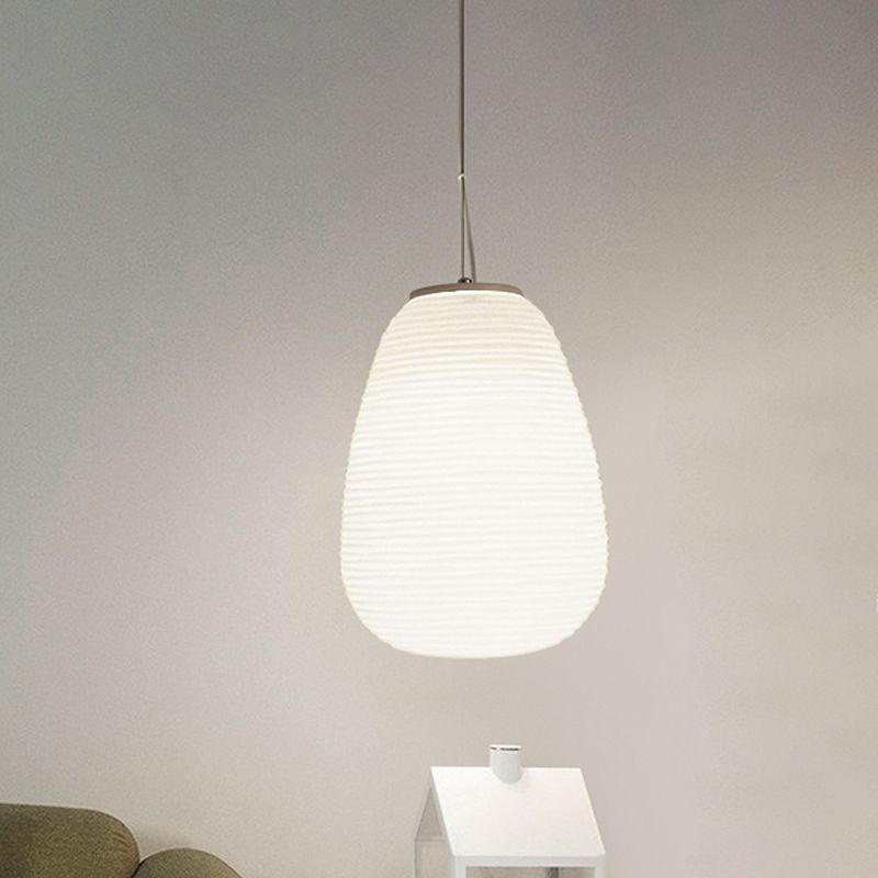 Ritta Designer Einfache LED Pendelleuchte Weiß Schlafzimmer Glas/Metall 3 Größen-Letslighting