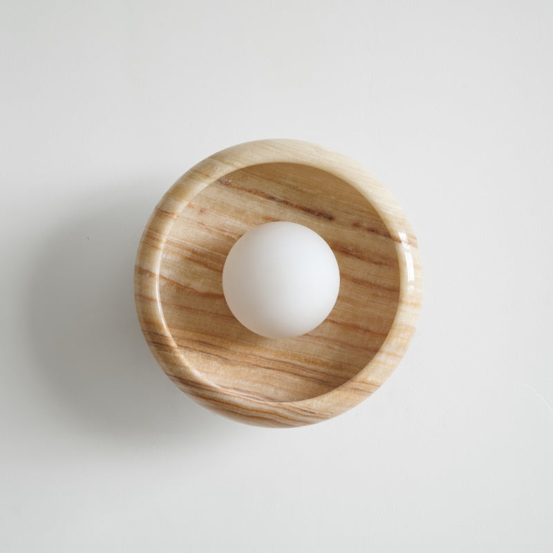 Piedra Modern Minimalist Marble Glass Wall Lamp - Letslighting