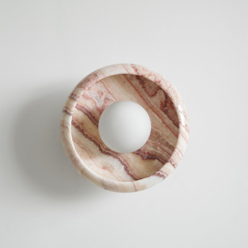 Piedra Modern Minimalist Marble Glass Wall Lamp - Letslighting