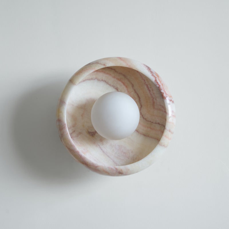 Piedra Modern Minimalist Marble Glass Wall Lamp - Letslighting