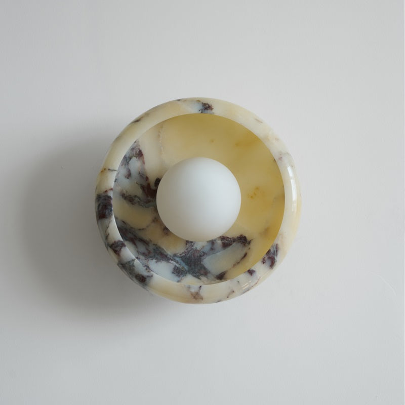 Piedra Modern Minimalist Marble Glass Wall Lamp - Letslighting