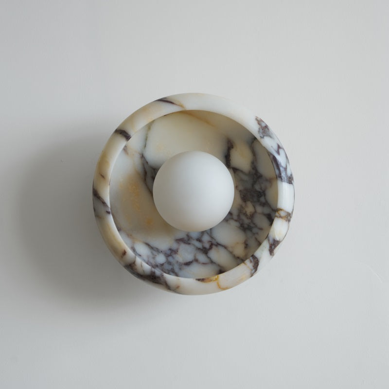 Piedra Modern Minimalist Marble Glass Wall Lamp - Letslighting