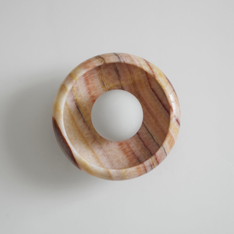 Piedra Modern Minimalist Marble Glass Wall Lamp - Letslighting