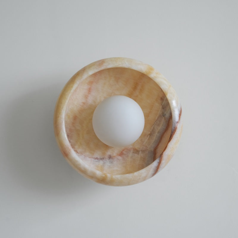 Piedra Modern Minimalist Marble Glass Wall Lamp - Letslighting