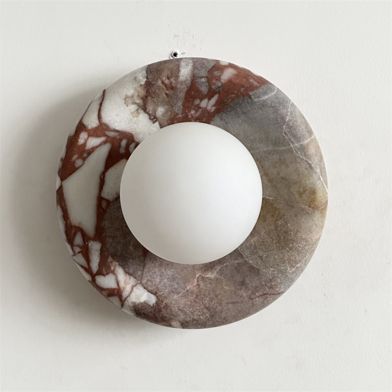 Vomire Premium Nordic Art Red Marble Sconce Wall Lamp - Letslighting