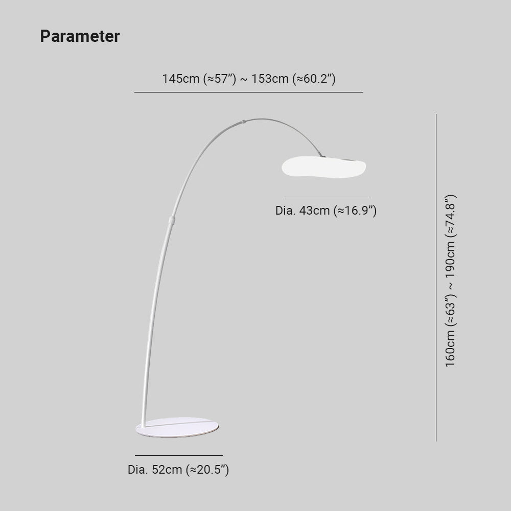 Aria Stehlampe Modern LED Weiß/Schwartz Wohn/Schlafzimmer Dimmbar-Letslighting