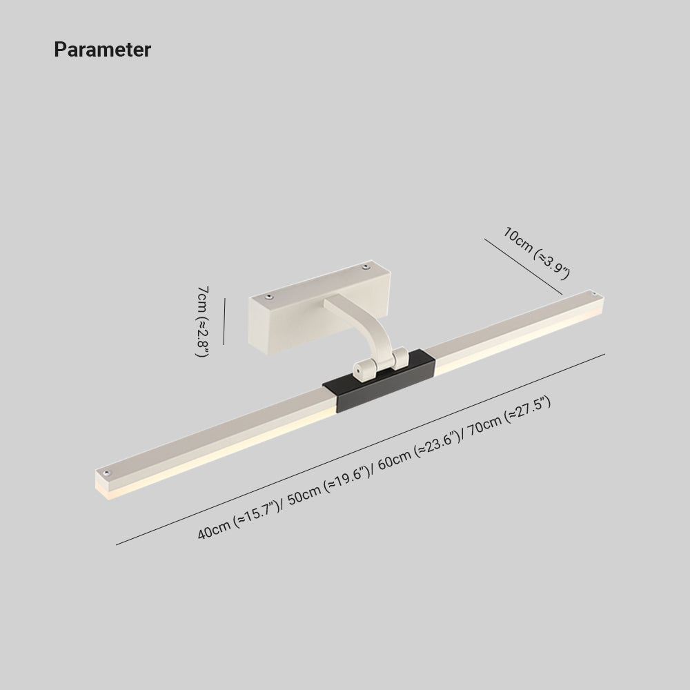 Arisha Modern Lineare LED Wandleuchte Schwarz/Weiß Bad/Wohnzimmer Metall-Letslighting
