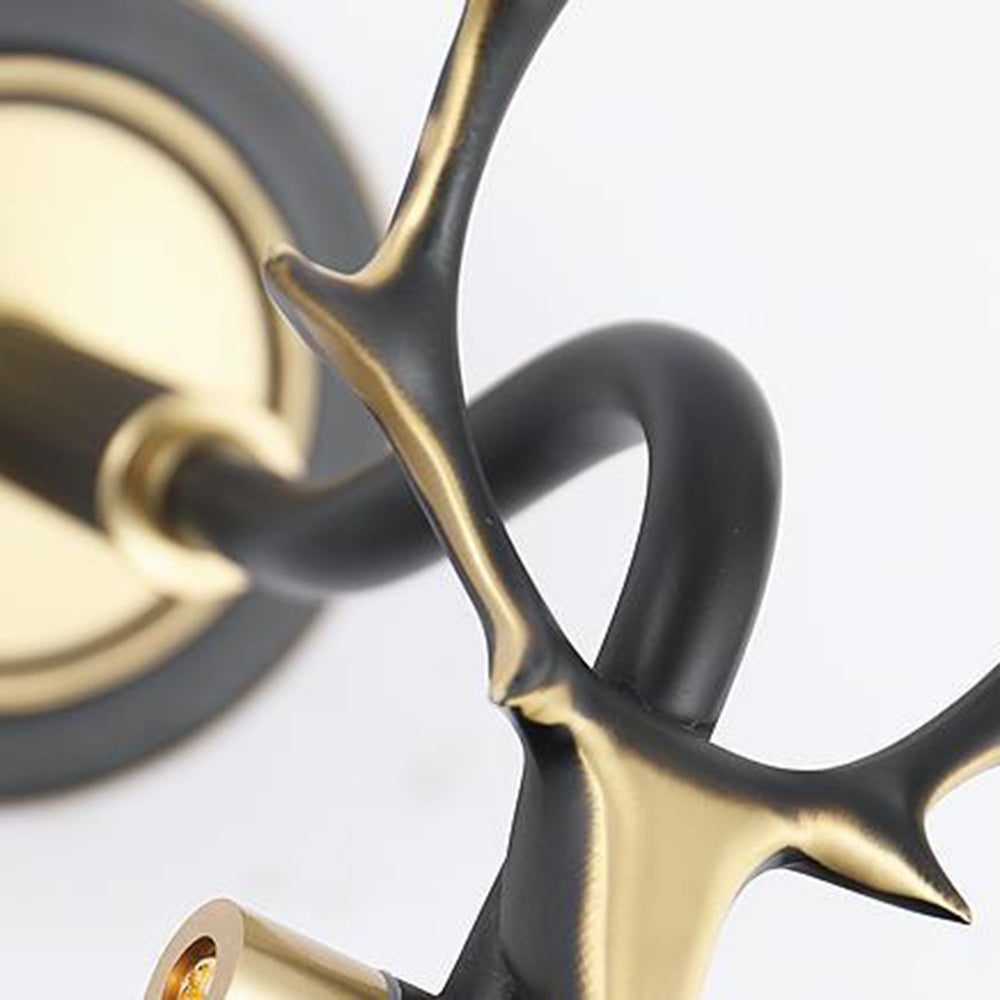 Arisha Dekorative Wandleuchte, Schwarz/Gold, Metall/Acryl, Schlafzimmer